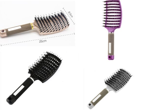Hairbrush Anti Klit Brushy Haarborstel Women Detangler Hair Brush Bristle Nylon Scalp Massage  Teaser Hair Brush Comb - Image 4