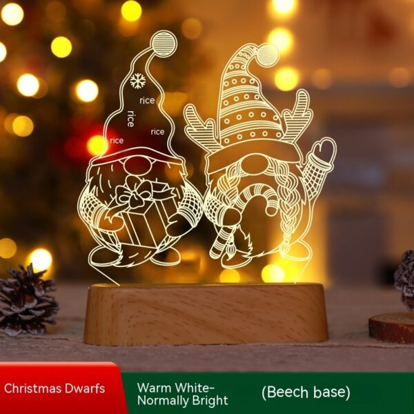 Christmas Decoration 3D Lamp Acrylic LED Night Lights New Year Valentines Day Christmas Kids Gift Christmas Ornaments - Image 4
