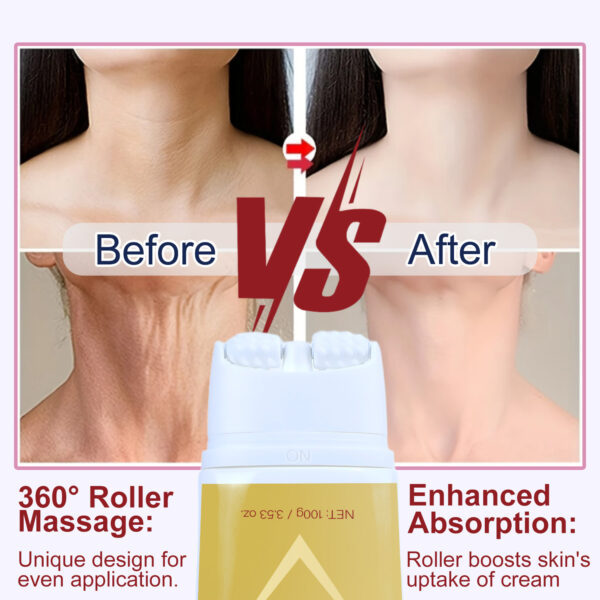 Neck Firming Roller Cream Lifts Dilutes Neck Lines Deeply Nourishes Easily Absorbed Massages And Soothes Neck Skin Care - Image 4